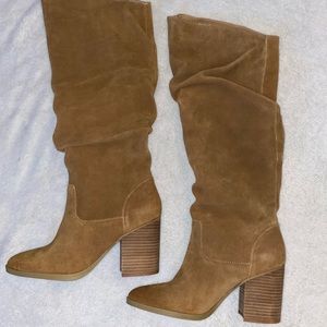 Steve Madden Savas Suede Knee High Heeled Boots Size 8